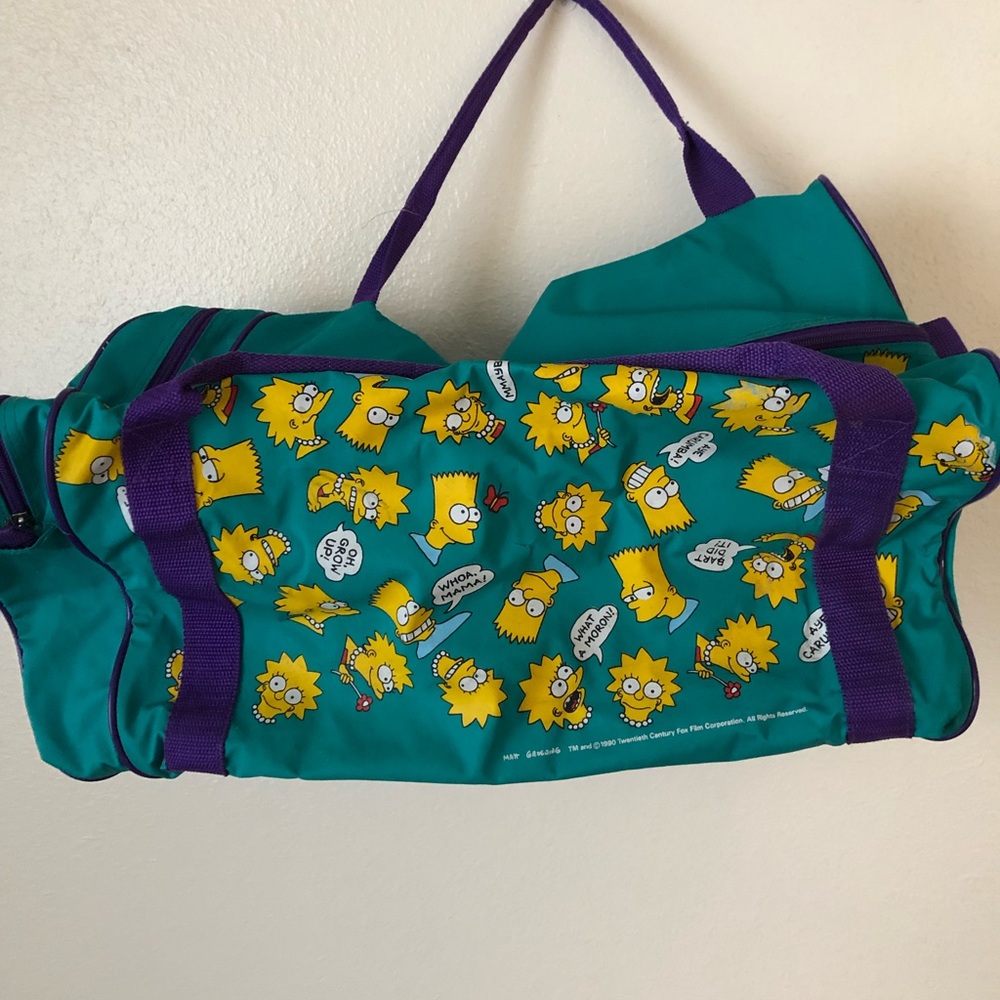 Vintage 1990 Simpsons Duffel Back